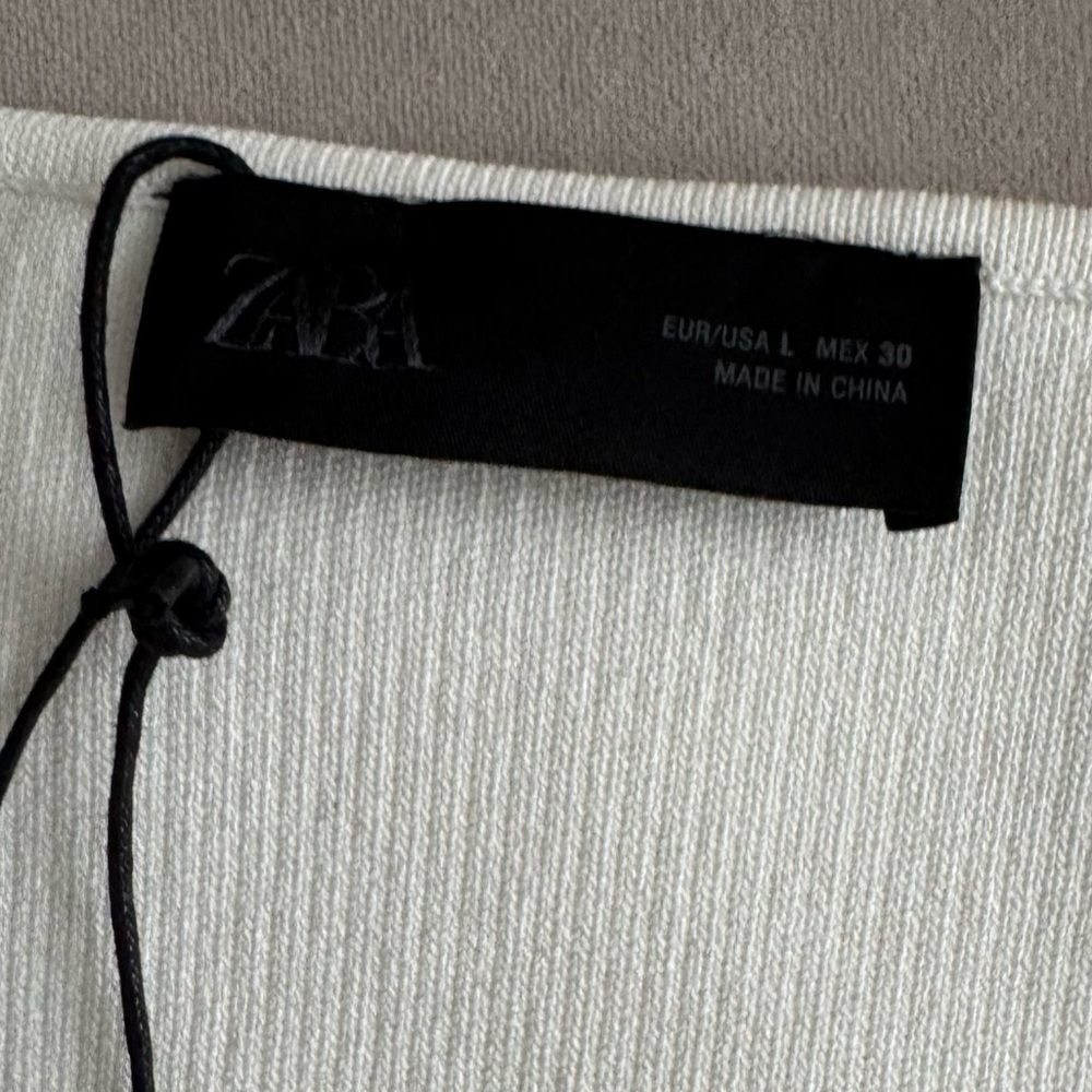 ZARA KNIT BELTED TOP - Picture 11 of 12